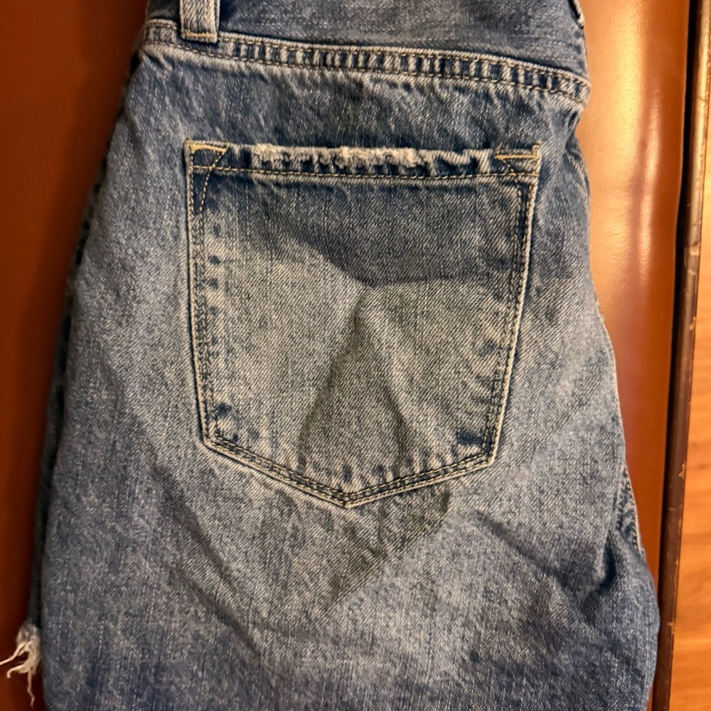 KanCan Medium Blue Distressed Denim Shorts - Picture 4 of 4